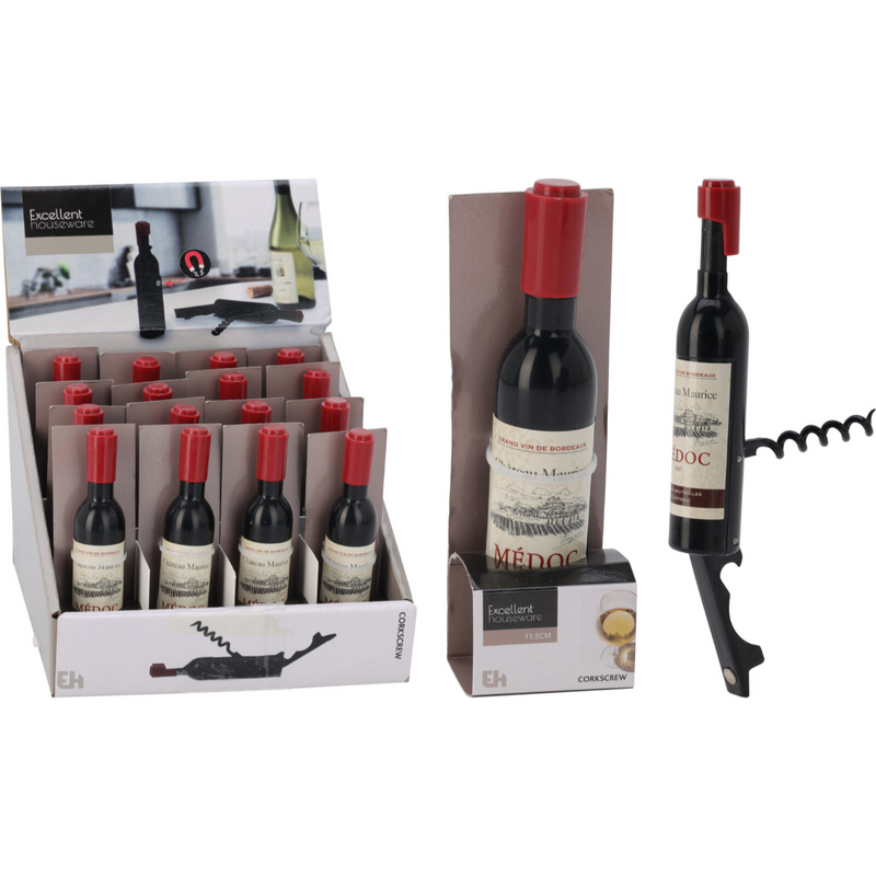 ABS and iron corkscrew measuring 11.5 x 2.4 x 2.5cm
