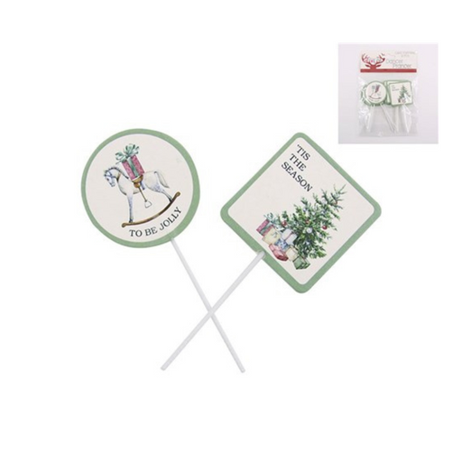 Ronis Cake Picks Tis The Season 12pk