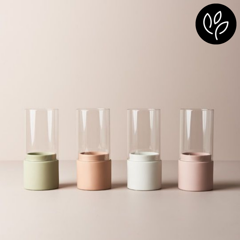 Ronis Candle Holder Lindic Light Pink 19cmhx8cmd