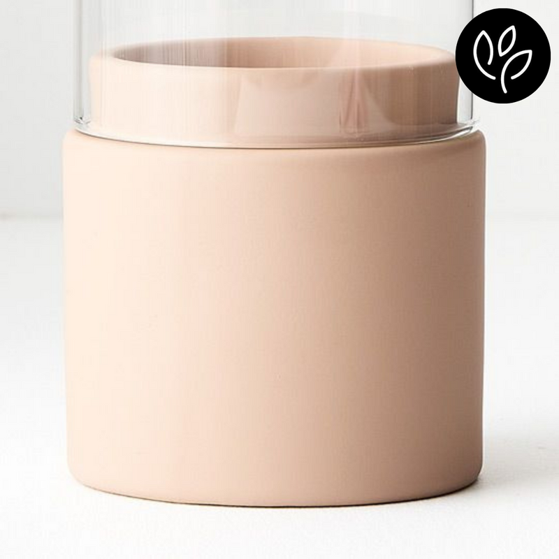 Ronis Candle Holder Lindic Nude 19cmhx8cmd