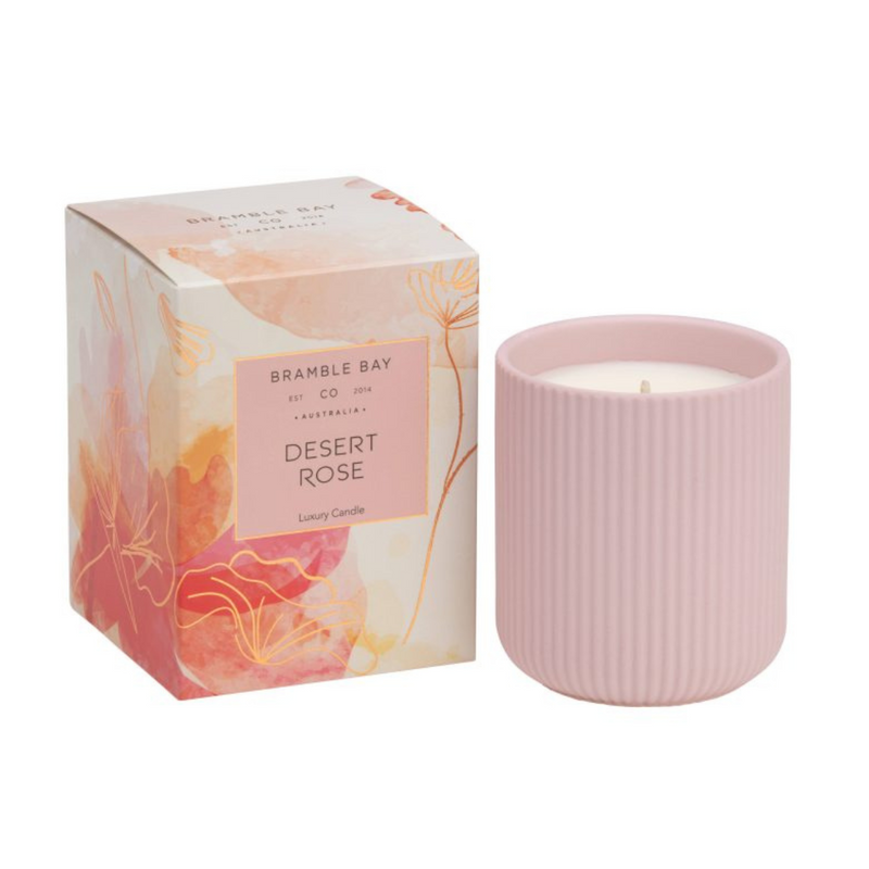 Ronis Candle Native Pink Desert Rose Corrugated 270g