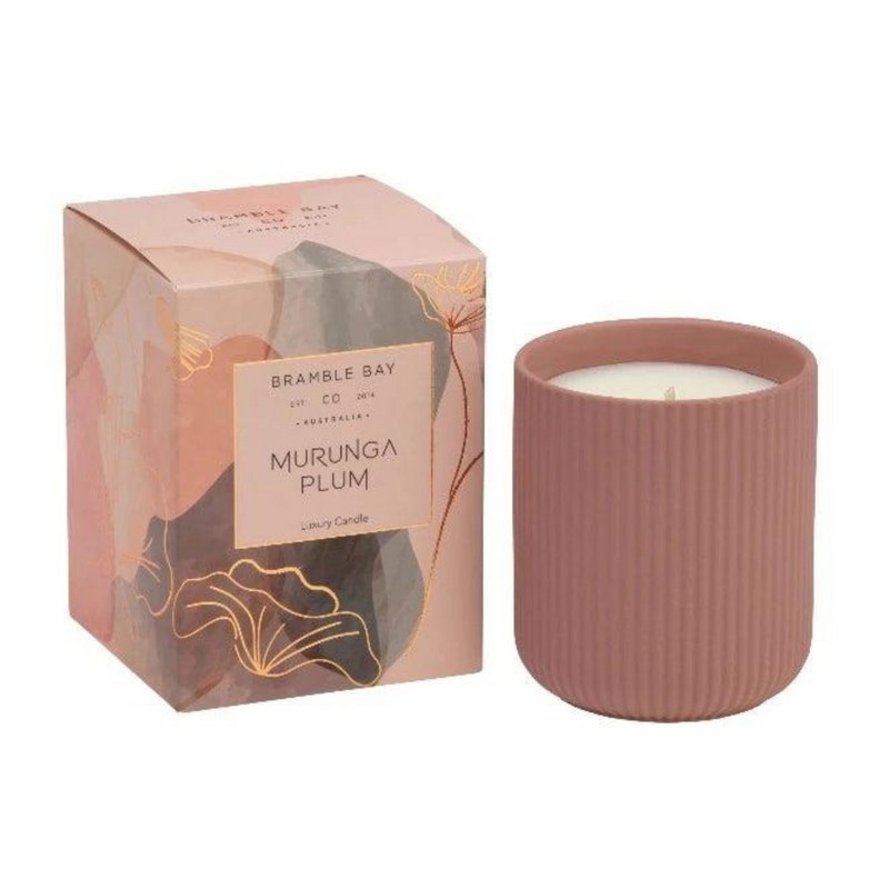 Ronis Candle Native Terracotta Murunga Plum Corrugated 270g