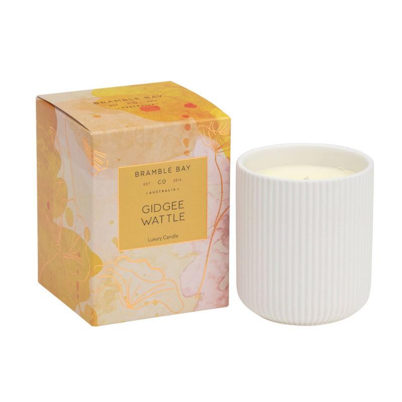 Ronis Candle Native White Gidgee Wattle Corrugated 270g