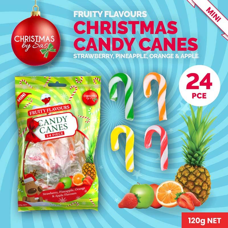 Ronis Candy Cane Mini Fruity Flavours 5g Each 24pk