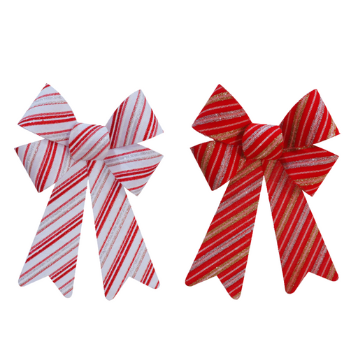Ronis Candy Glitter Stripes Bow Assorted