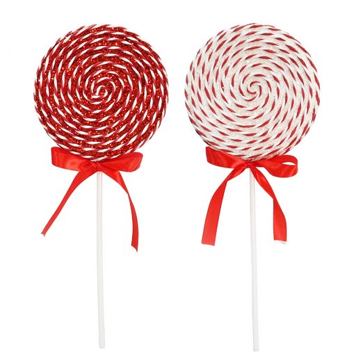 Ronis Candycane Lollipop Pick 33cm 2 Asstd