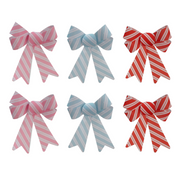 Ronis Candycane Stripe Bow 2pk 3 Asstd