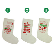 Ronis Canvas Stocking Printed 41cm 3 Asstd