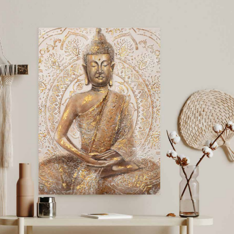 Ronis Canvas Colourful Buddha 60x80cm Assorted