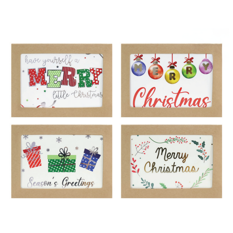 Ronis Cards Foil Landscape Greetings 17x12cm 8pc 4 Asstd