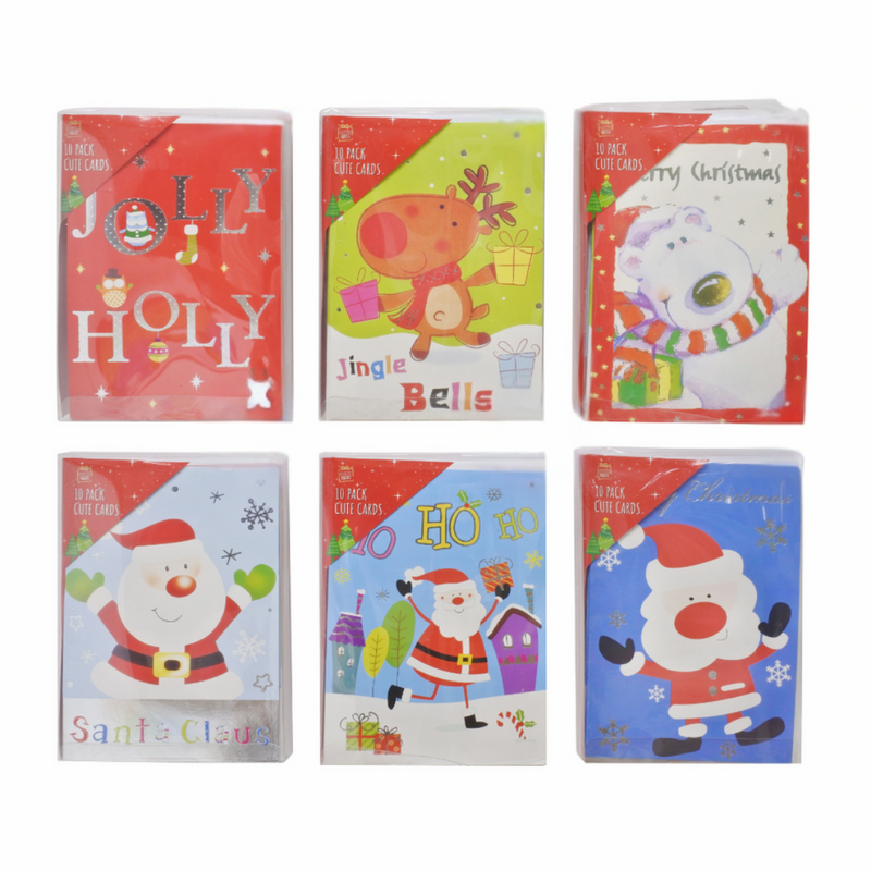 Ronis Cards Foil Cute 10pk Assorted