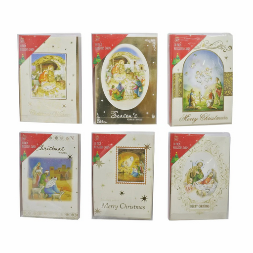 Ronis Cards Foil Religious 10pk Assorted