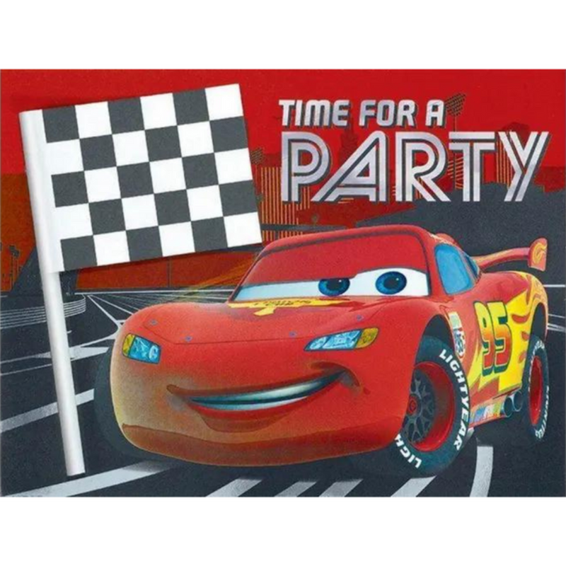 Ronis Cars 3 Deluxe Jumbo Invites 8pk