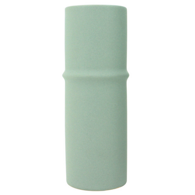 Ronis Ceramic Bamboo Vase 6x17cm Sage