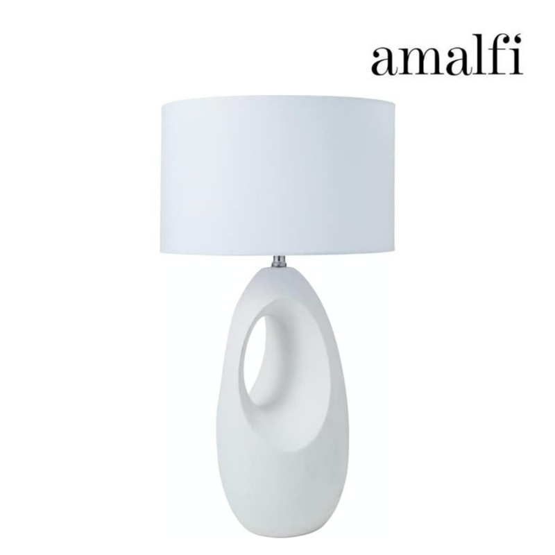 Ronis Ceramic Contour Table Lamp 40.5x40.5x71cm White