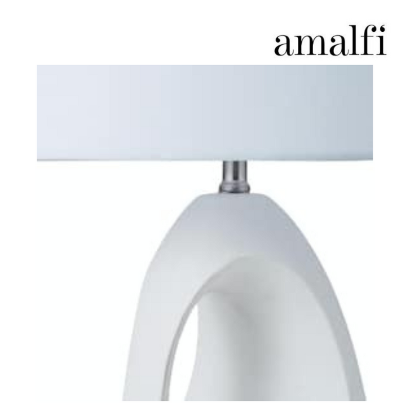 Ronis Ceramic Contour Table Lamp 40.5x40.5x71cm White