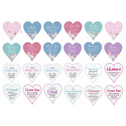 Ronis Ceramic Heart Hanging Decorations with Quotes 15x15cm Assorted