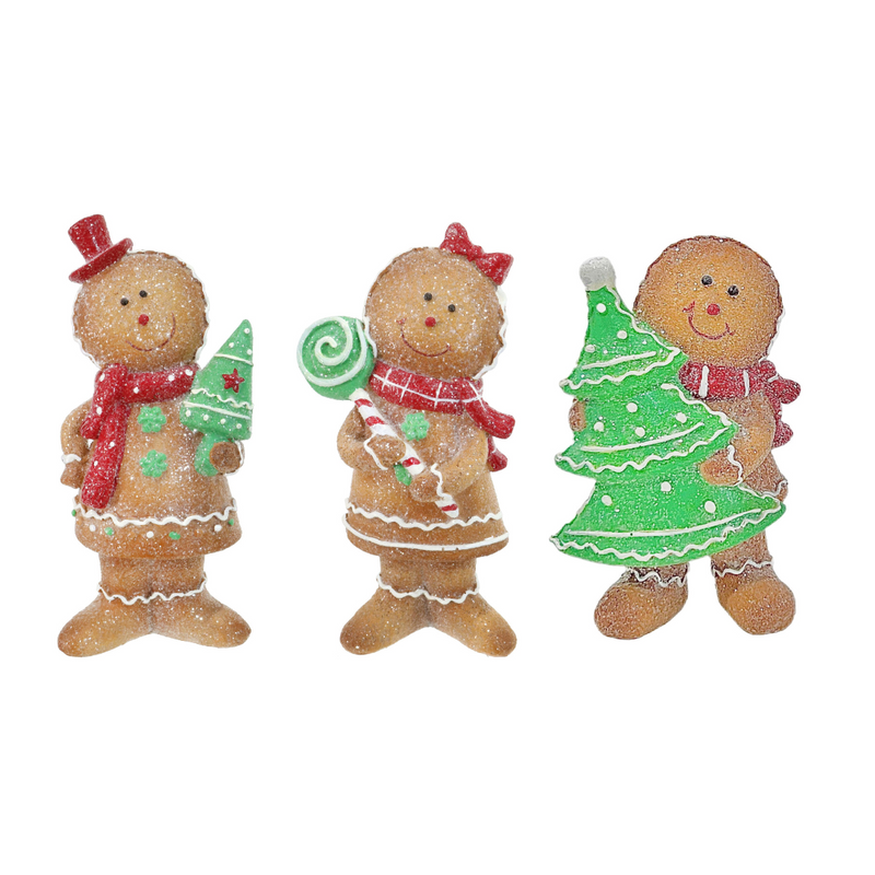 Ronis Ceramic Iced Gingerbread Figurine 20cm Assorted