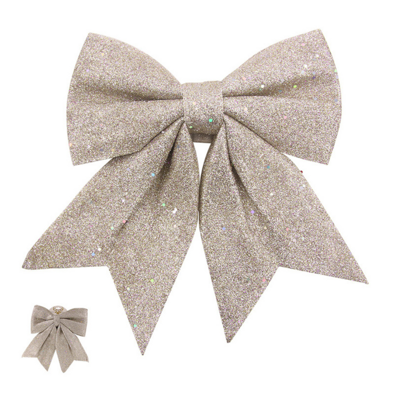 Ronis Champagne Glitter Bow 20x25cm