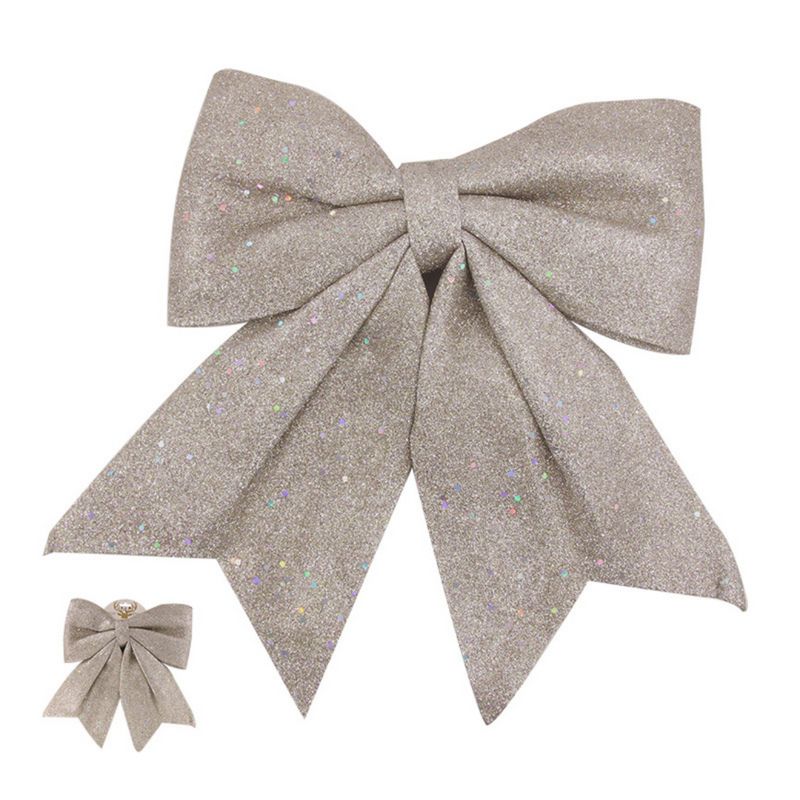 Ronis Champagne Glitter Bow 35x40cm