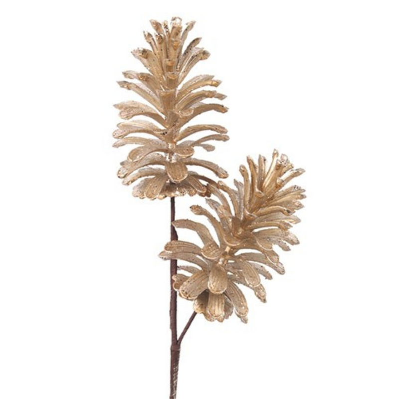 Ronis Champagne Pinecone Stem 56cm