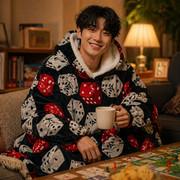 Snuggy Sherpa Hoodie Men's Printed 1 Assorted – thumbnail