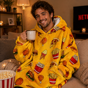 Snuggy Sherpa Hoodie Men's Printed 1 Assorted – thumbnail