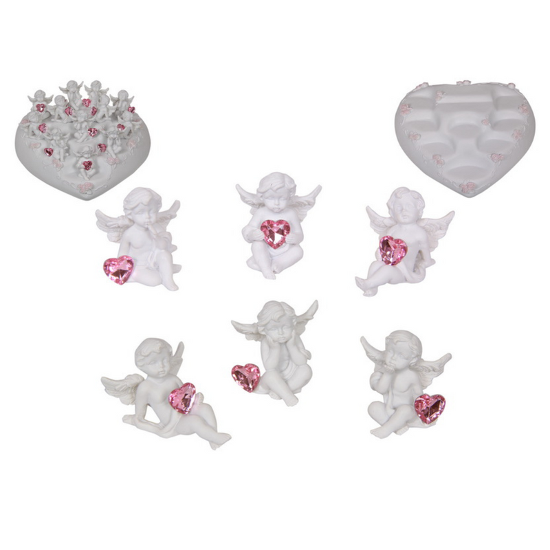 Ronis Cherub with Heart on Display 4cm Assorted