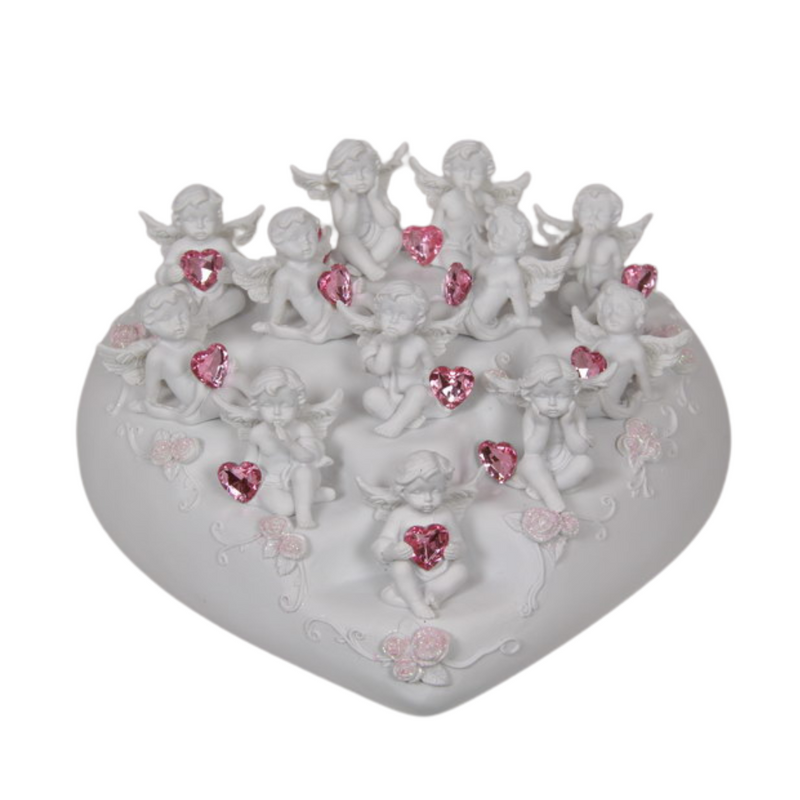 Ronis Cherub with Heart on Display 4cm Assorted