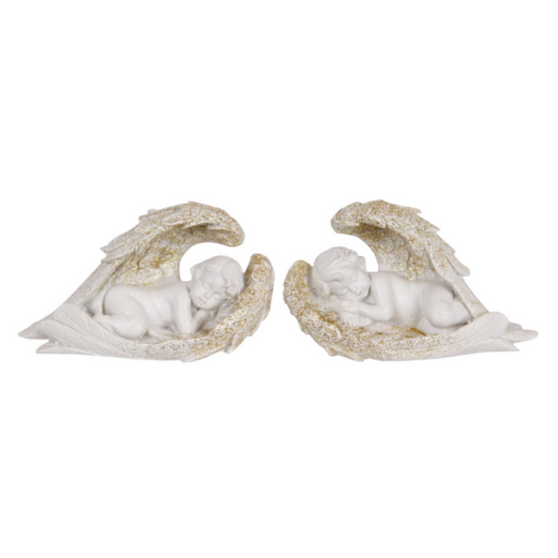 Ronis Cherubs With Gold Glitter 9cm Assorted