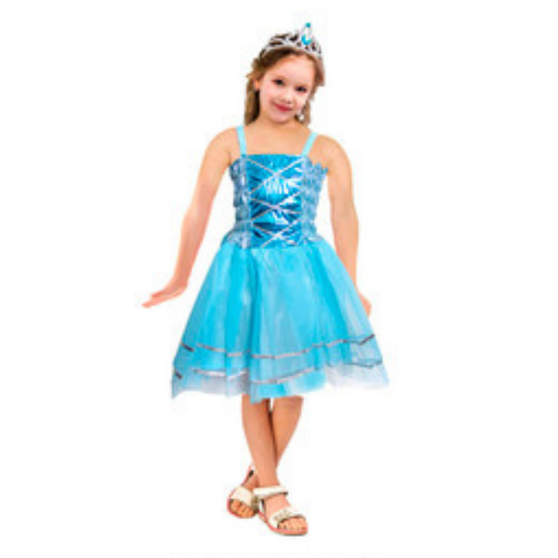 Children Metallic Princess Dress (Blue) Ronis Children Metallic Princess Dress (Blue) Ronis