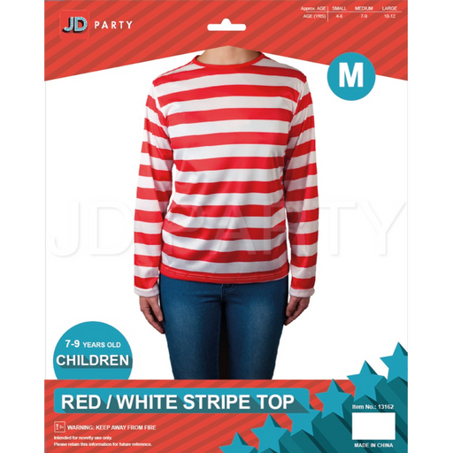 Ronis Children Red and White Stripe Top Medium