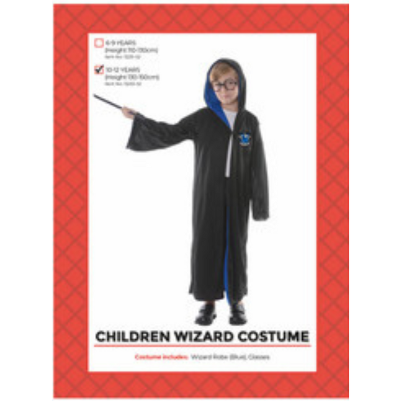 Ronis Children Wizard Costume Blue 10-12 years old