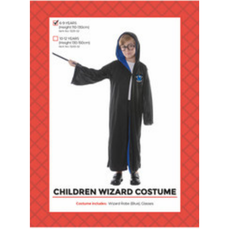 Ronis Children Wizard Costume Blue 6-9 years old