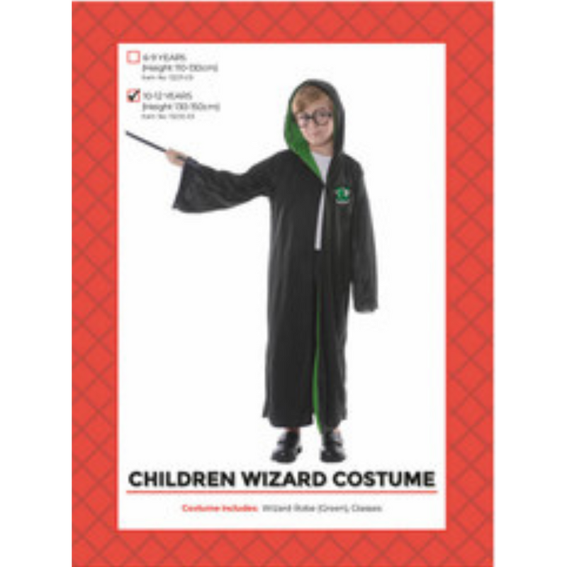 Ronis Children Wizard Costume Green 6-9 years old