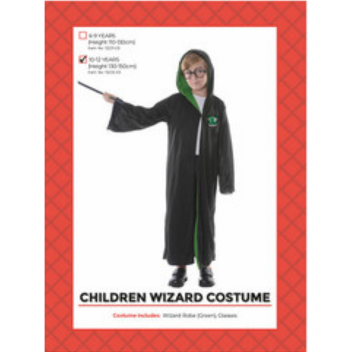 Ronis Children Wizard Costume Green 6-9 years old