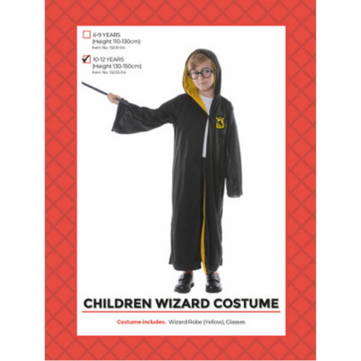 Ronis Children Wizard Costume Yellow 10-12 years old