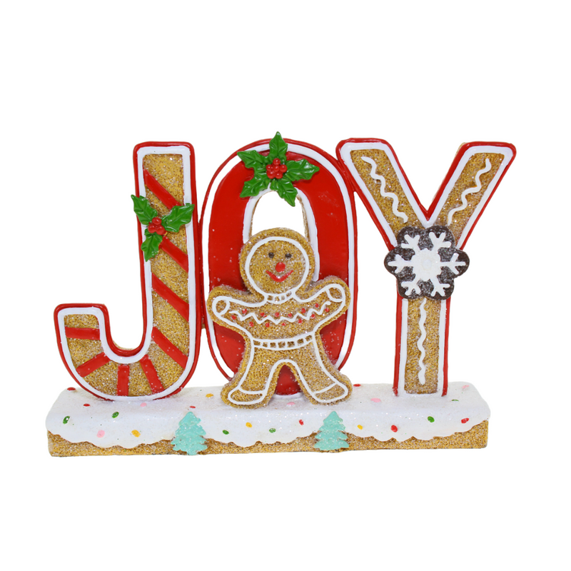 Ronis Christmas Decoration Gingerbread Joy Word