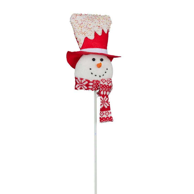 Ronis Christmas Decoration Snowman Head Pick 60cm