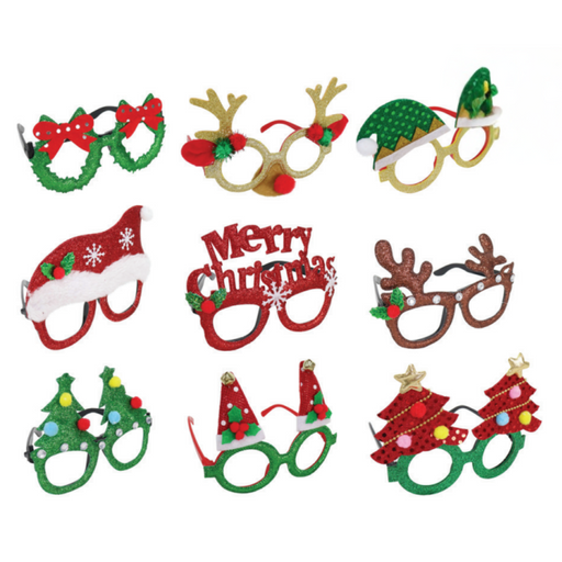 Ronis Christmas Fancy Glasses Mega Mix 9 Asstd