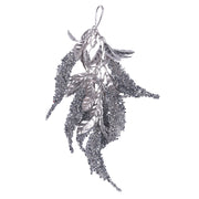 Ronis Christmas Foxtail Drop with Silver Sequin 40cm