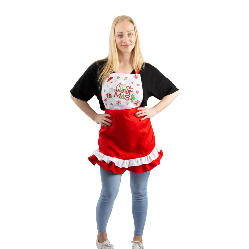 Ronis Christmas Frilly Apron