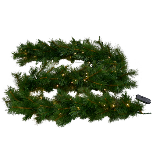 Ronis Christmas Garland New Colorado Spruce 2.7m Pre Lit 100WW