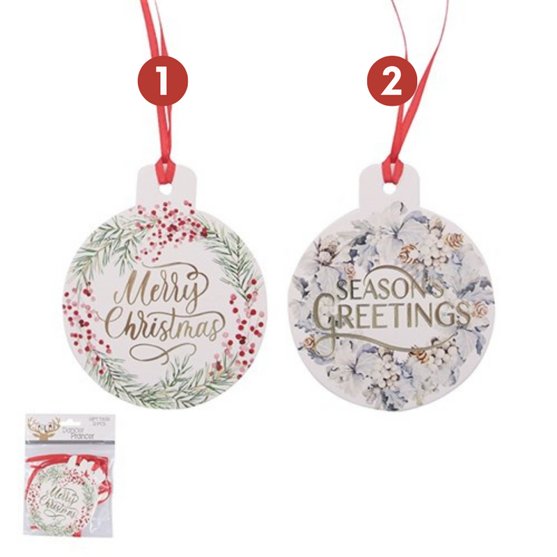 Ronis Christmas Gift Tag 12pk 8x9.5cm 2 Asstd