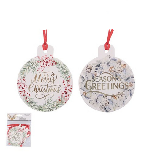 Ronis Christmas Gift Tag 12pk 8x9.5cm 2 Asstd