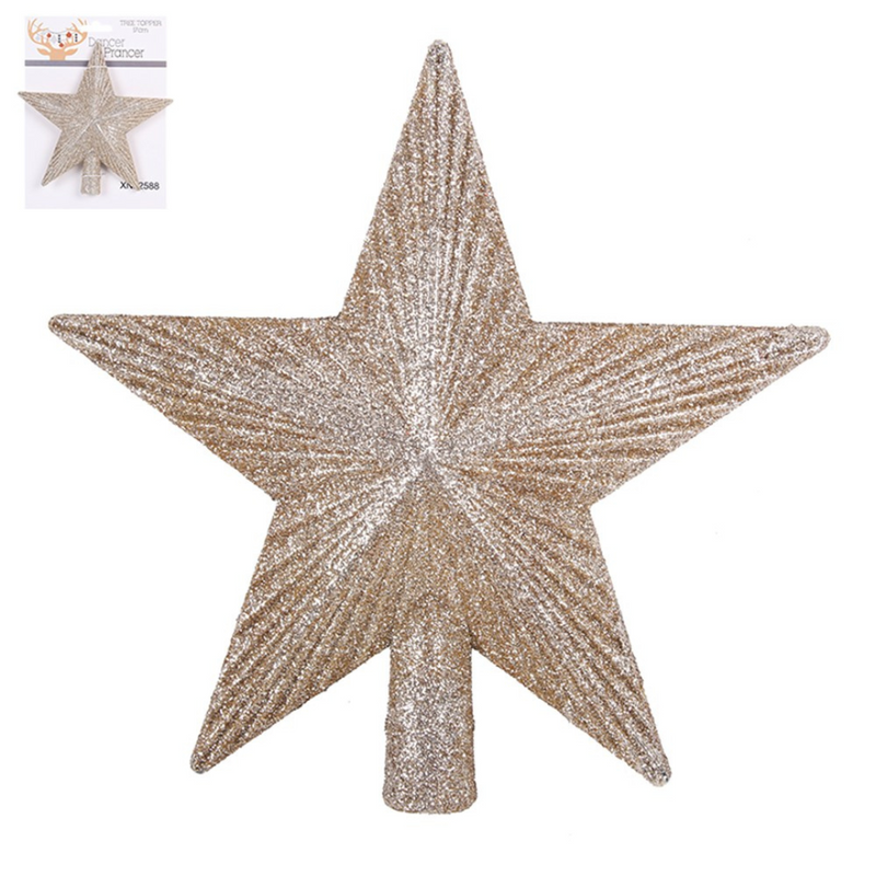 Ronis Christmas Glitter Star 17cm Champagne