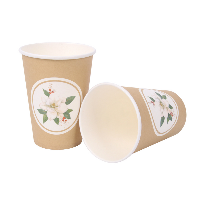 Ronis Christmas Magnolia Cups 12pk 266ml