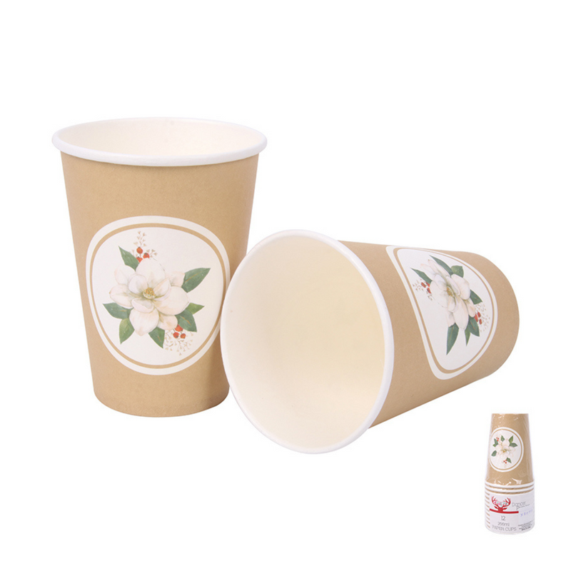 Ronis Christmas Magnolia Cups 12pk 266ml