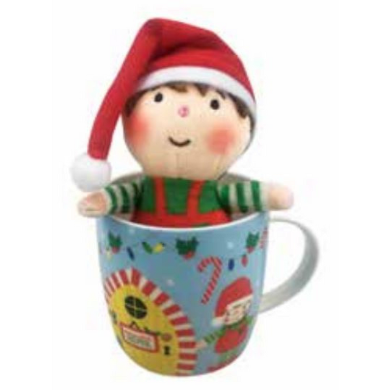 Ronis Christmas Mug with Plush Elf 295ml