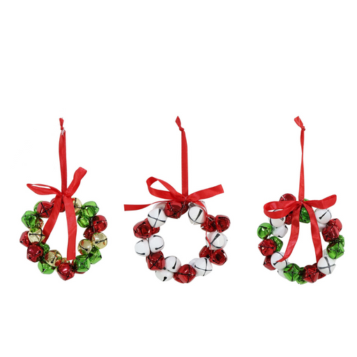 Ronis Christmas Nutbells Wreath 10cm 3 Asstd